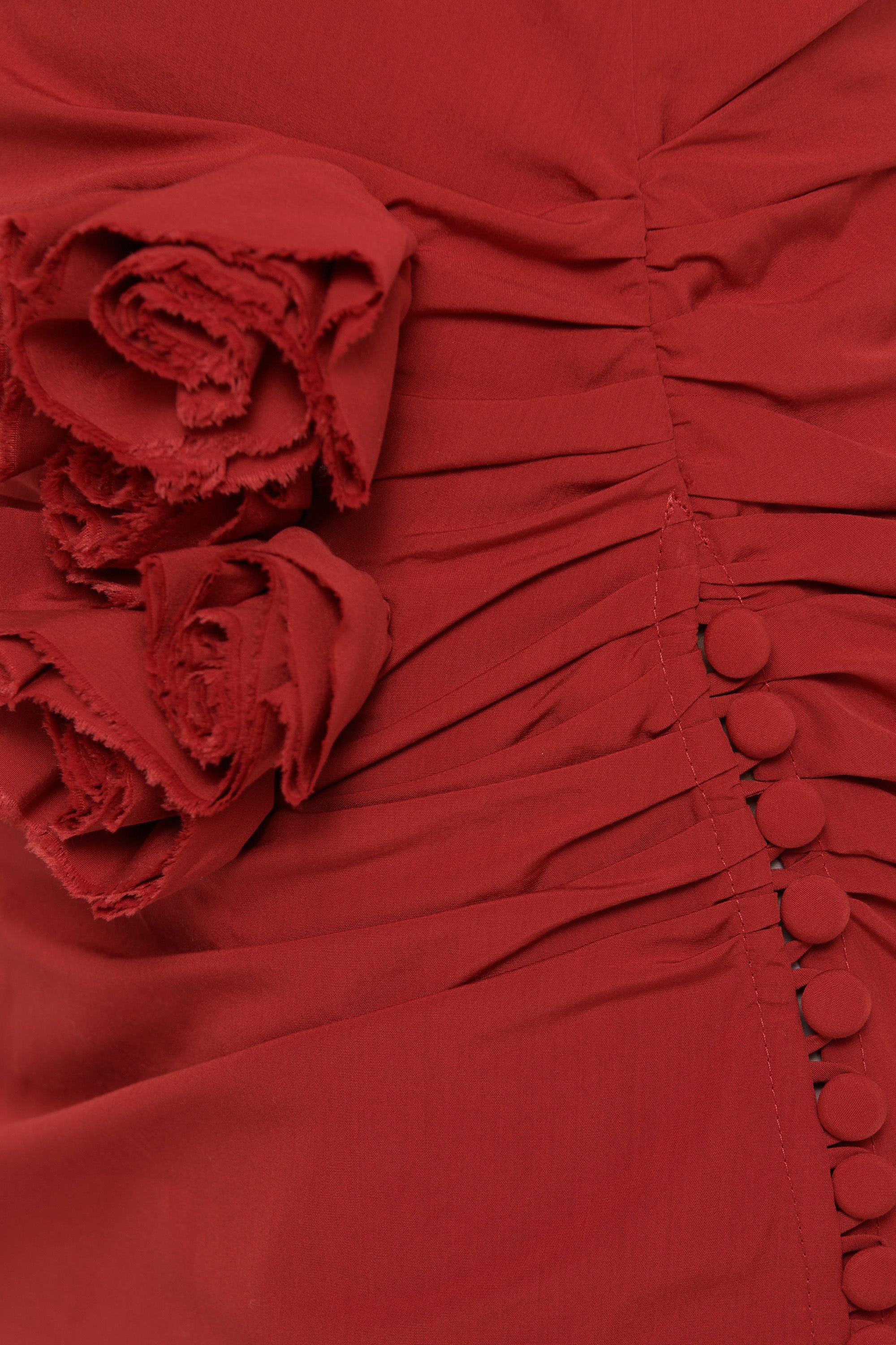 Magda Butrym Red Rose Midi Dress Red / (FR)34