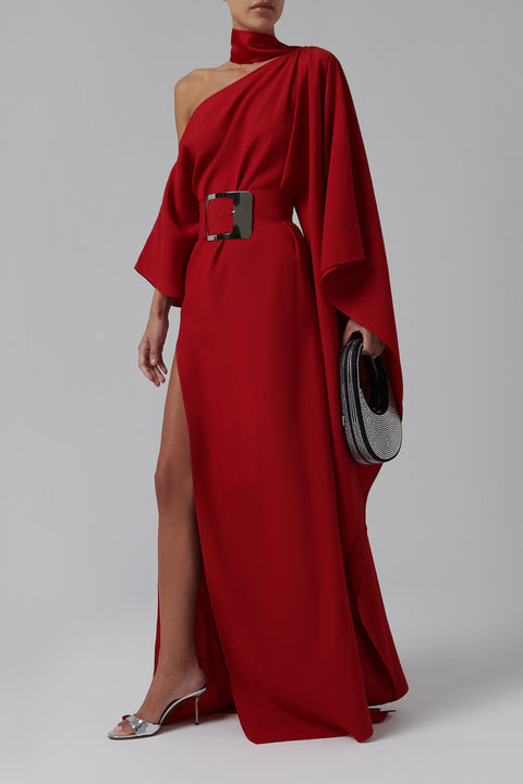 Red Taylor Belt Kaftan
