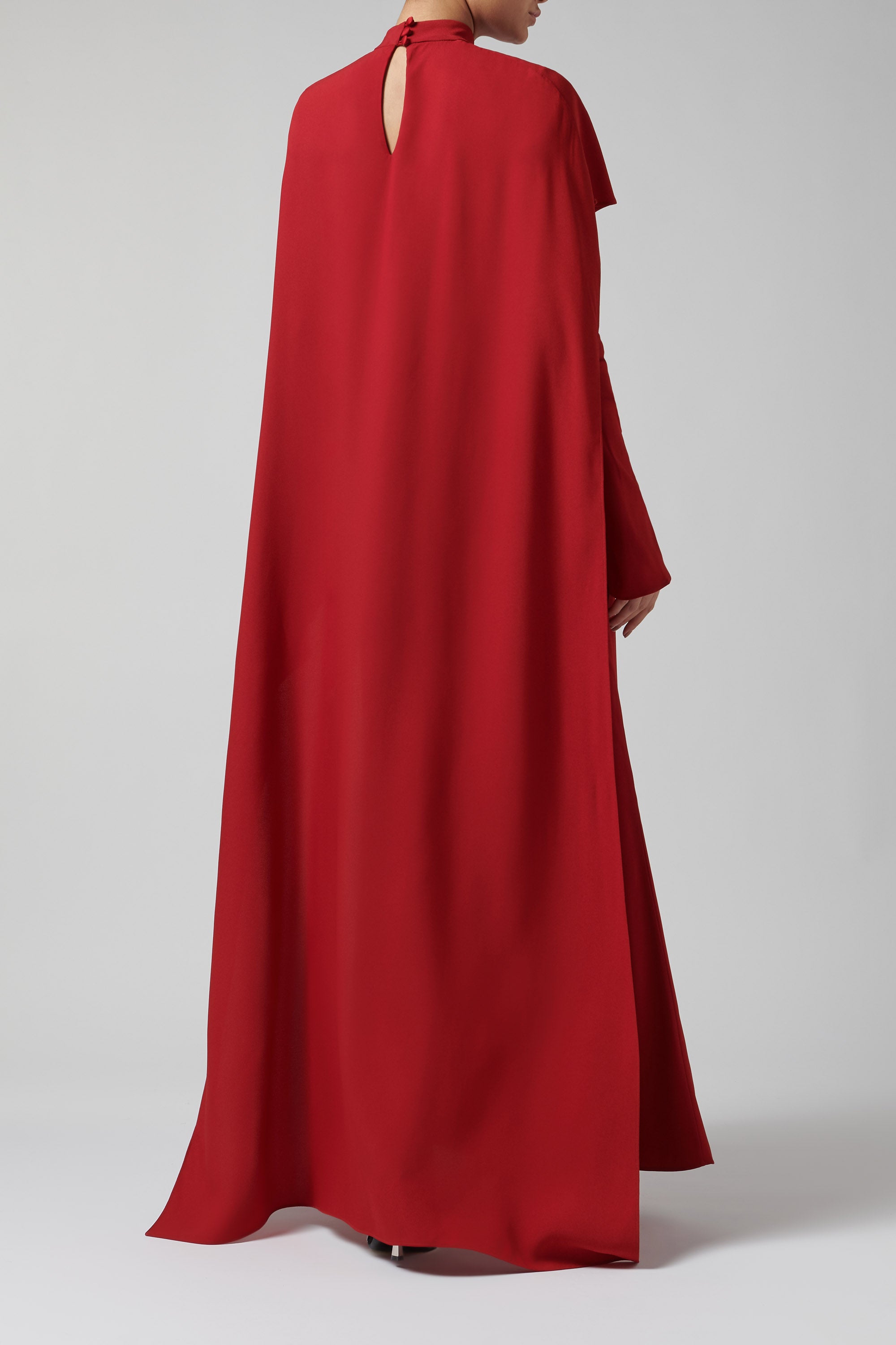 Taller Marmo Red Carrington Cape Dress Red / (IT)44