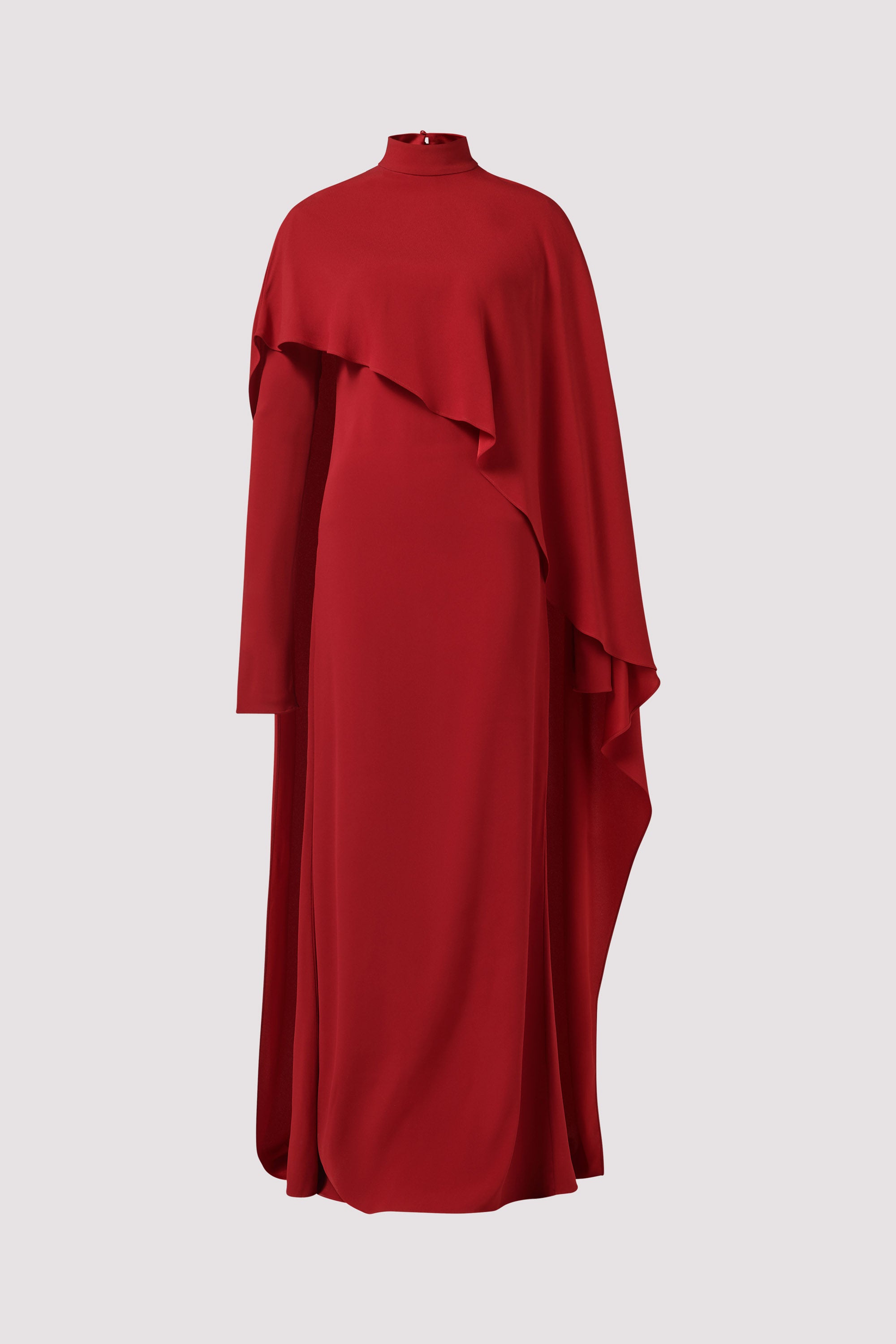 open lace back dress Burgundy Velvet Cape Maxi Dress – shopaleena