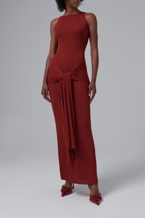 Red Sponde Maxi Dress
