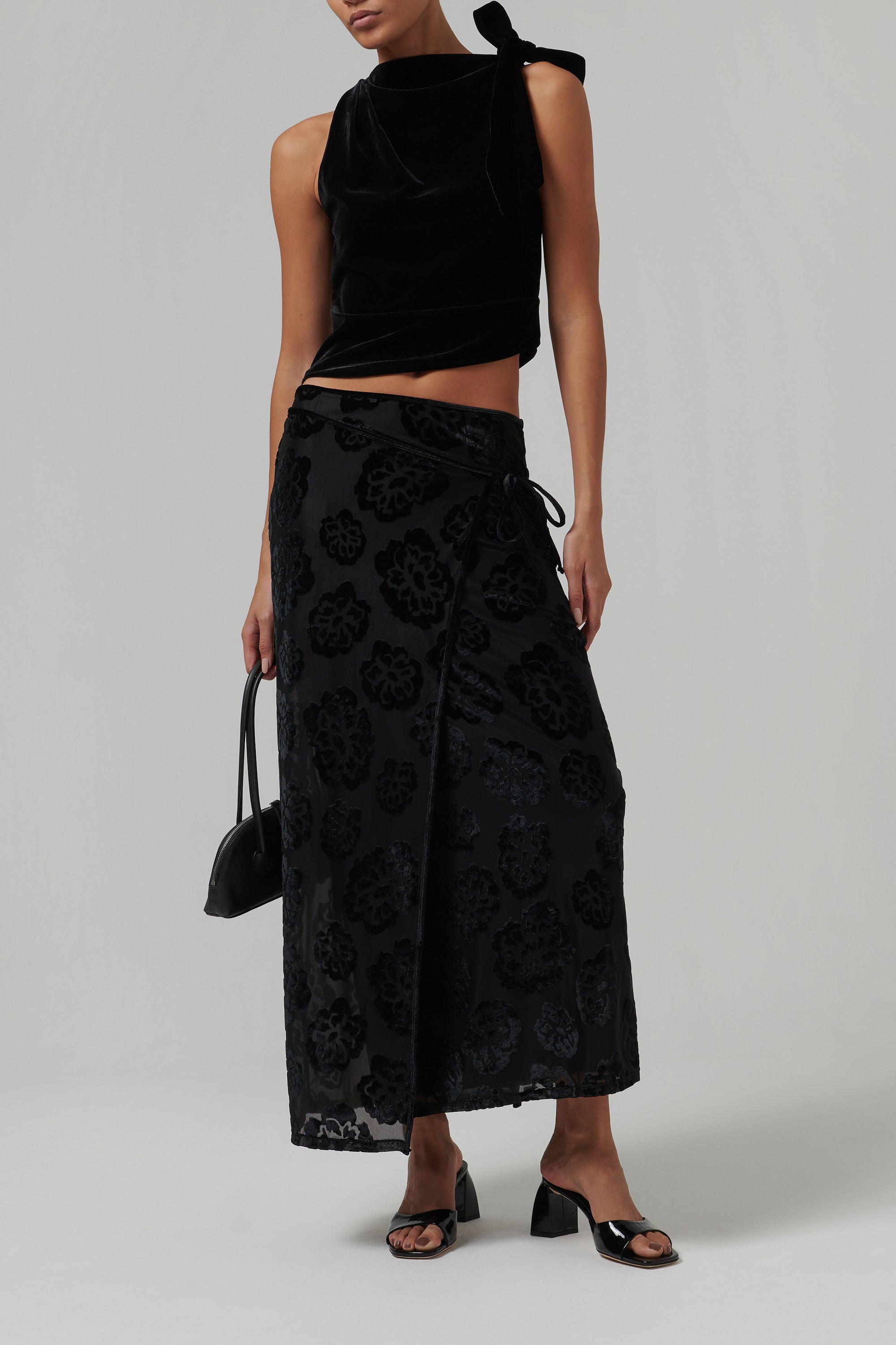 Sir. Black Ettore Drape Top