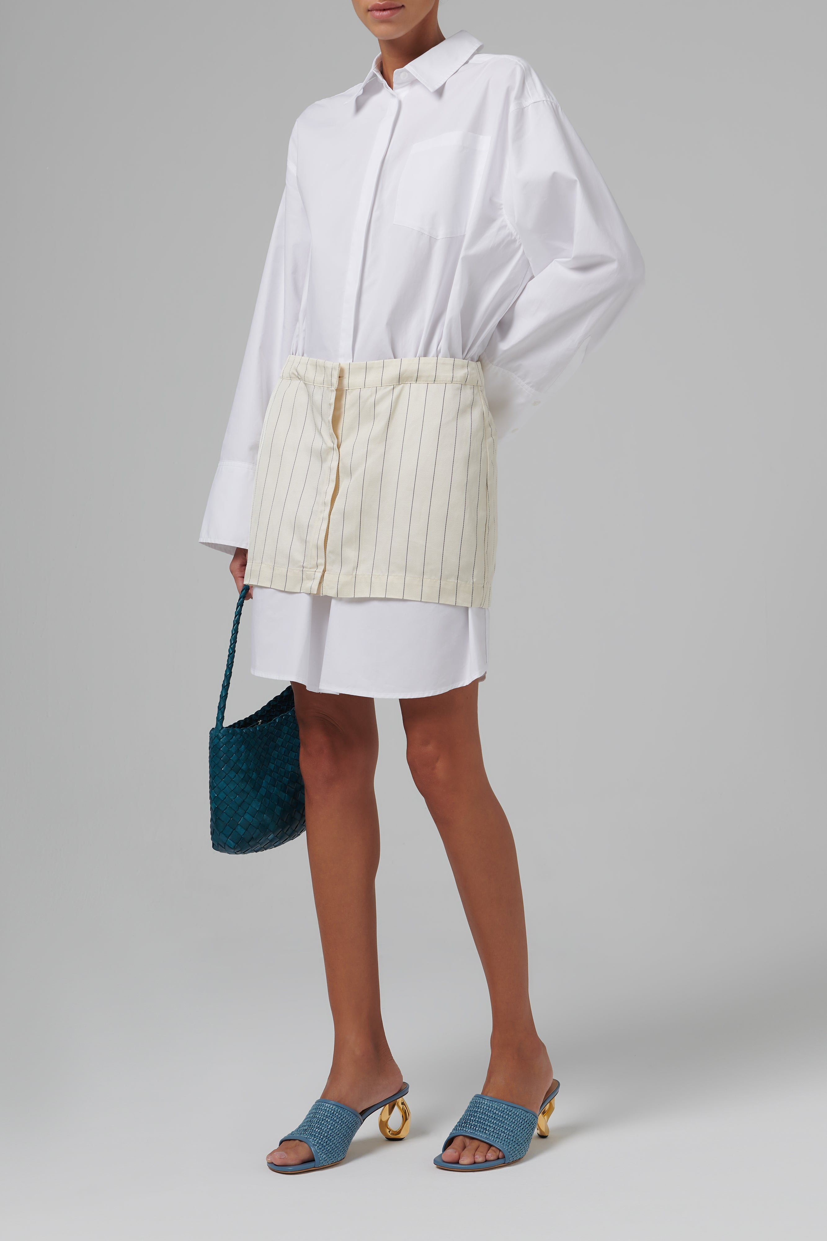 REMAIN Birger Christensen White Layered Suiting Dress REMAIN Birger Christensen White Layered Suiting Dress