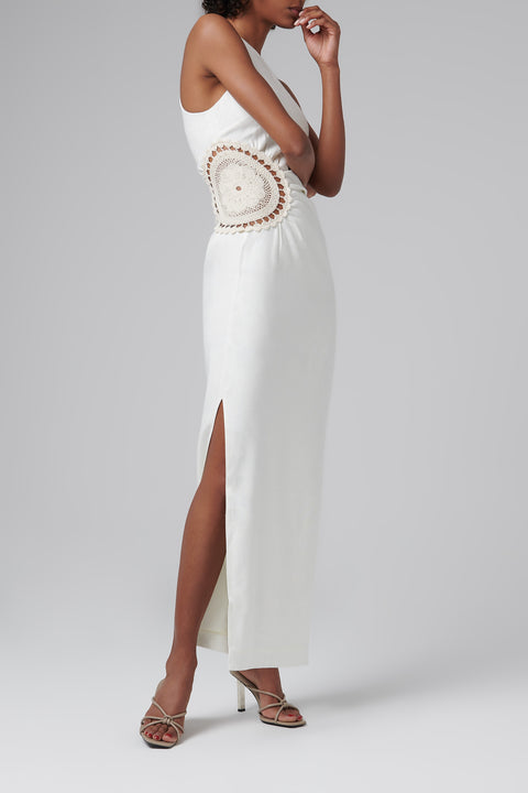 White Atacama One Shoulder Dress