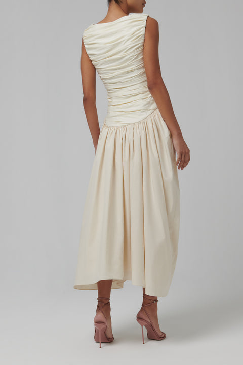 White Ora Midi Dress