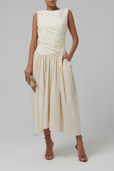 White Ora Midi Dress