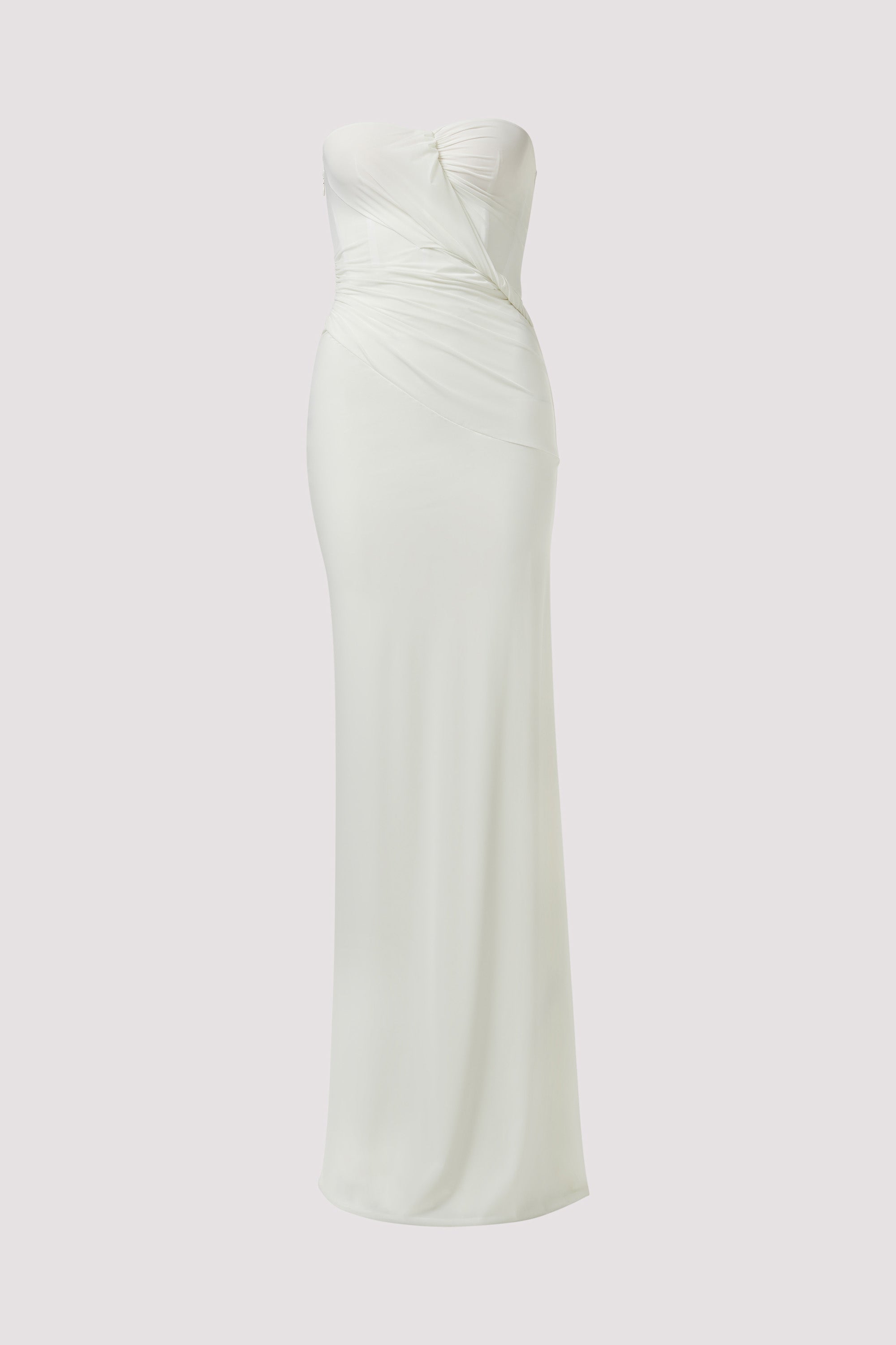 Blumarine White Jersey Maxi Dress
