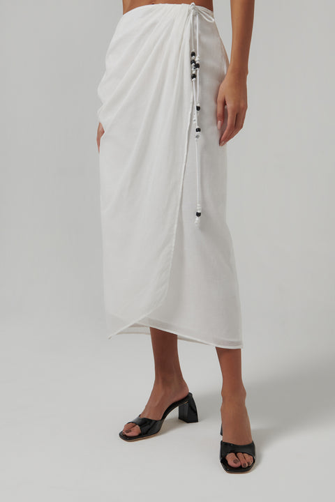 White Azura Midi Skirt