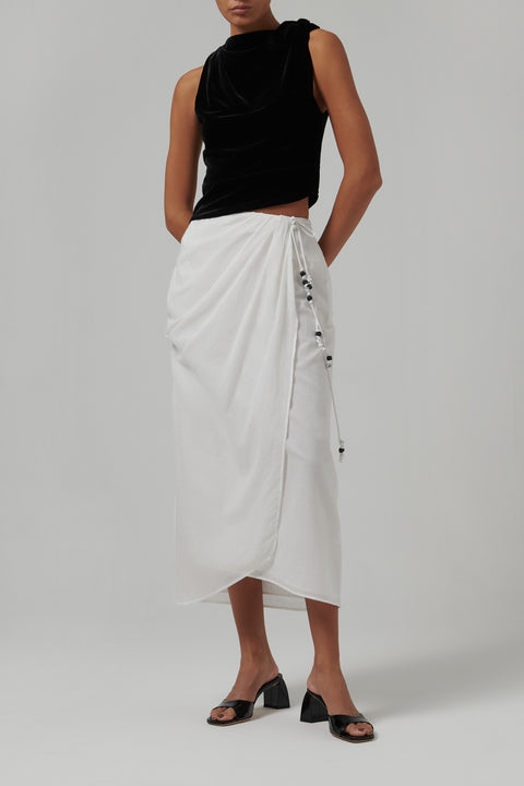 White Azura Midi Skirt