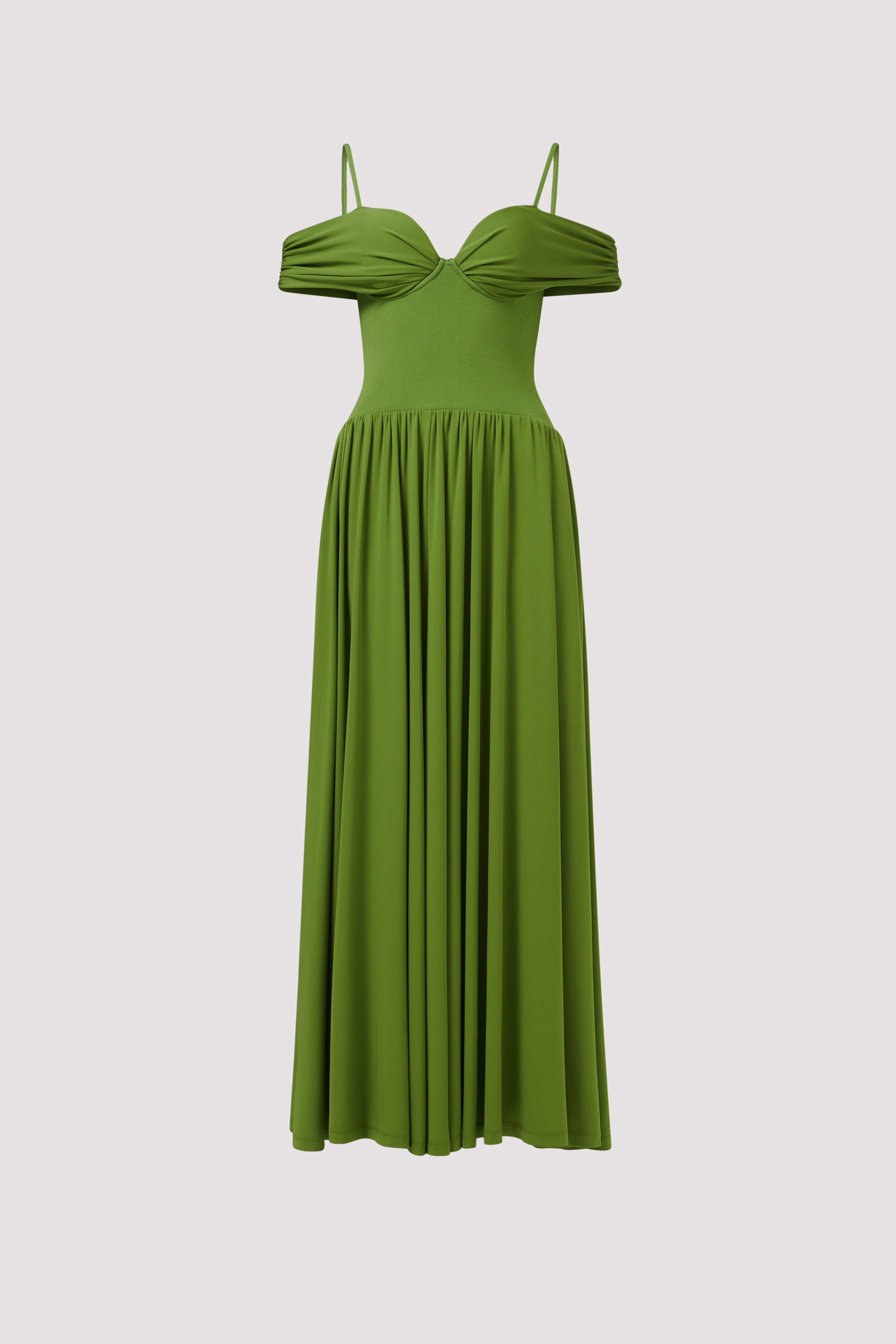 Simkhai Women's Amarantha Jersey Midi Dress in Kiwi, Size Medium Simkhai Women's Amarantha Jersey Midi Dress in Kiwi, Size Medium