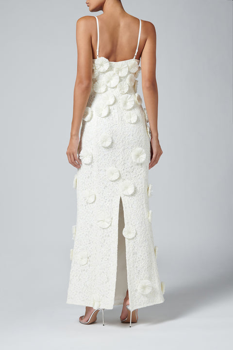 White Maven Floral Raffia
Gown