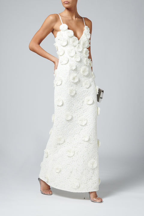 White Maven Floral Raffia
Gown