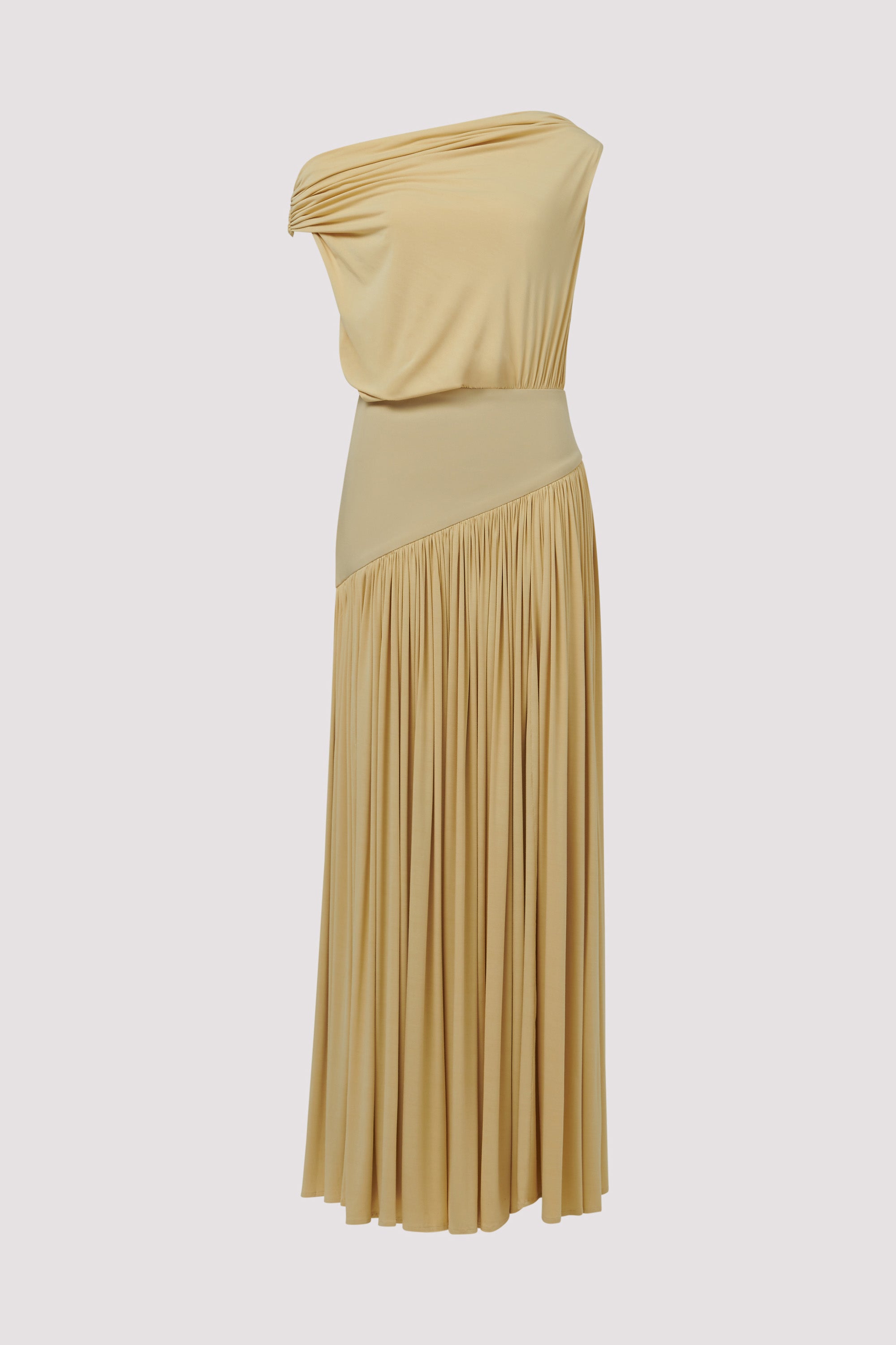 Abadia Yellow Gwen Off Shoulder Maxi Dress