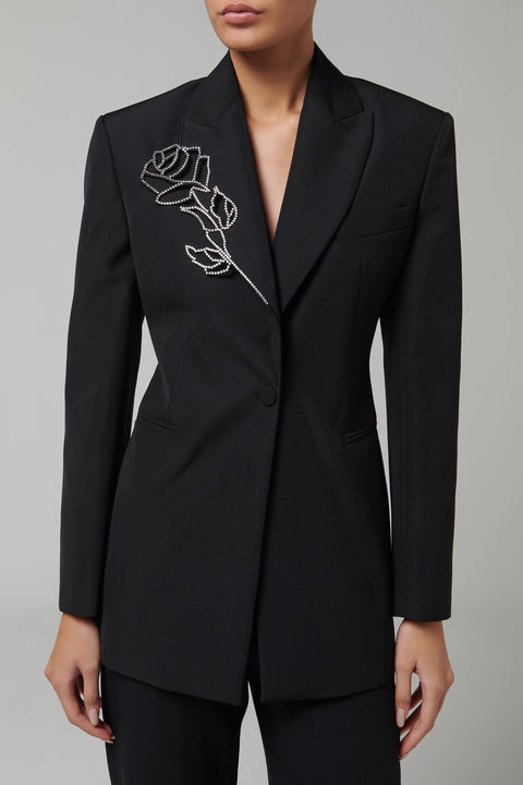 Blumarine Black Rebrode Lace Blazer