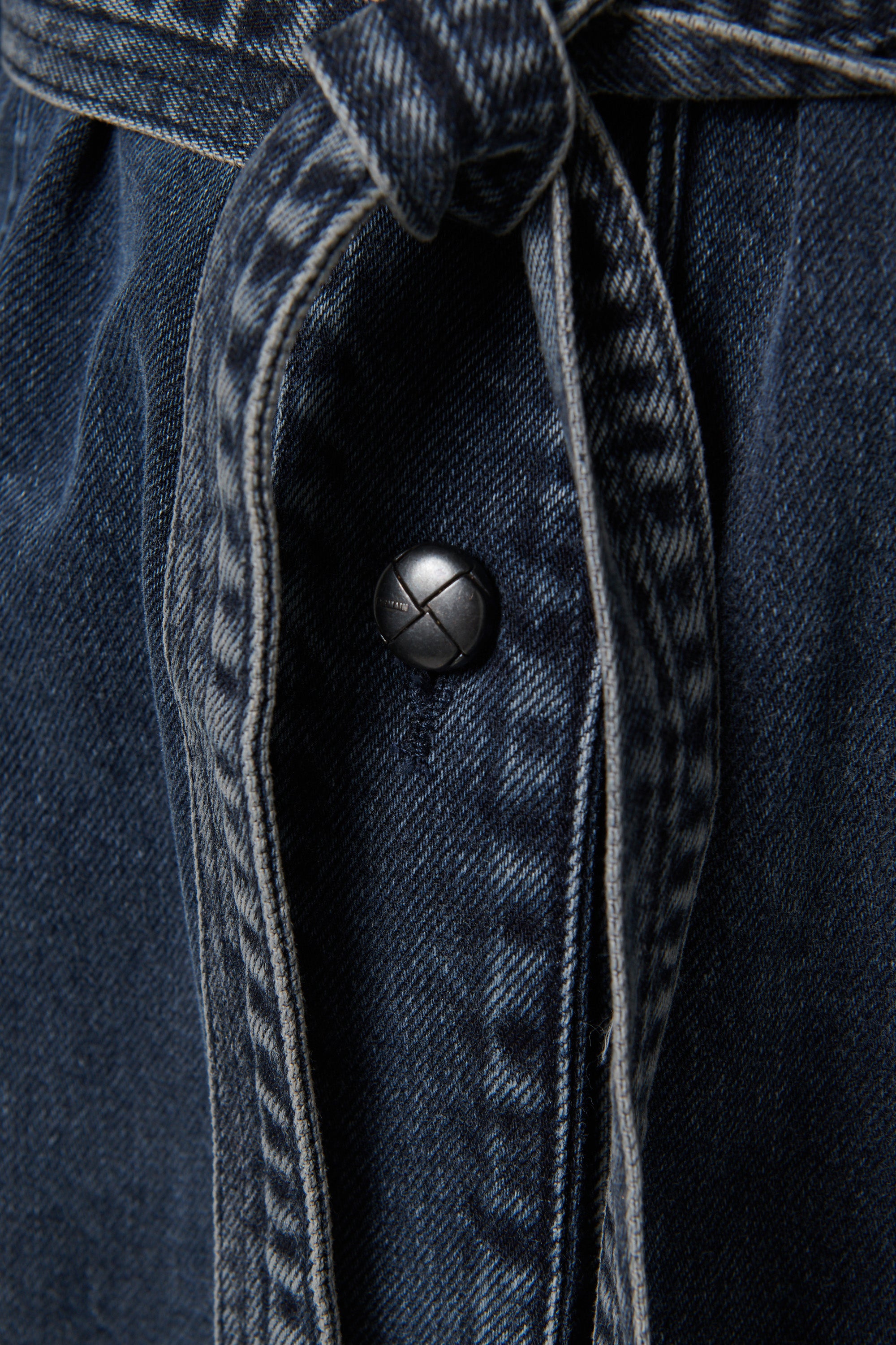 REMAIN Birger Christensen Black Belted Denim Jacket