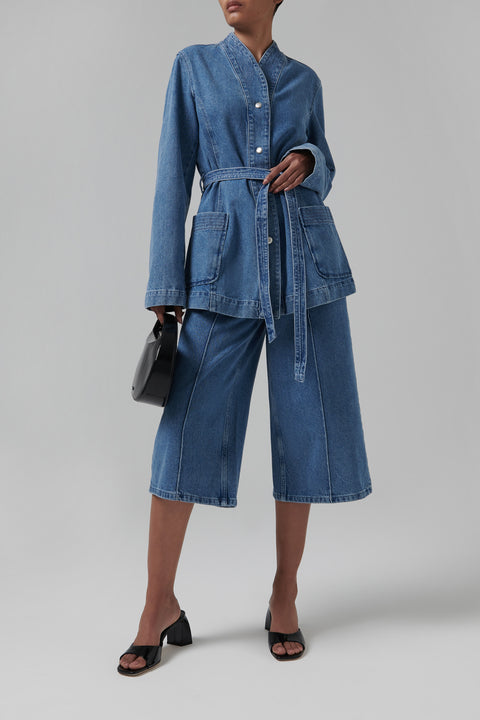 Blue Belt Denim Jacket