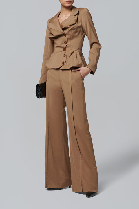 Brown Drunken Wool Blazer