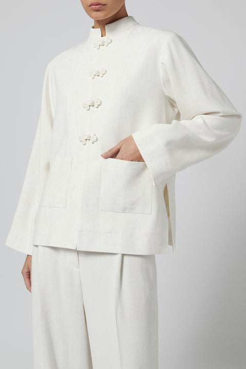 White Mandarin Jacket
