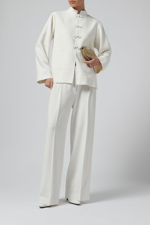 White Mandarin Jacket