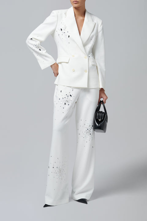 White Double Breast Blazer