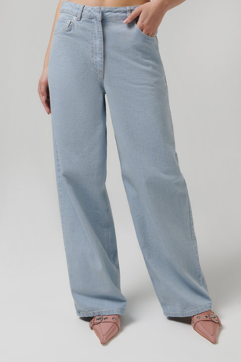 Blue Cocoon Wide-Leg Jeans
