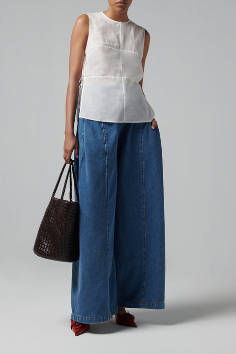 Blue Wide Leg Jeans