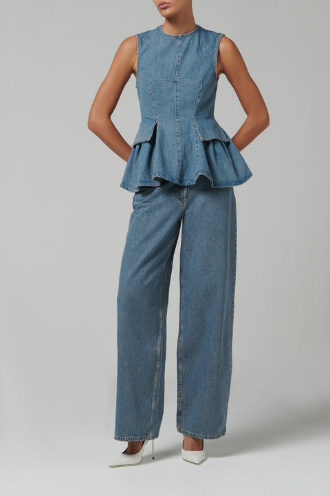 Blue Cocoon Denim Pants