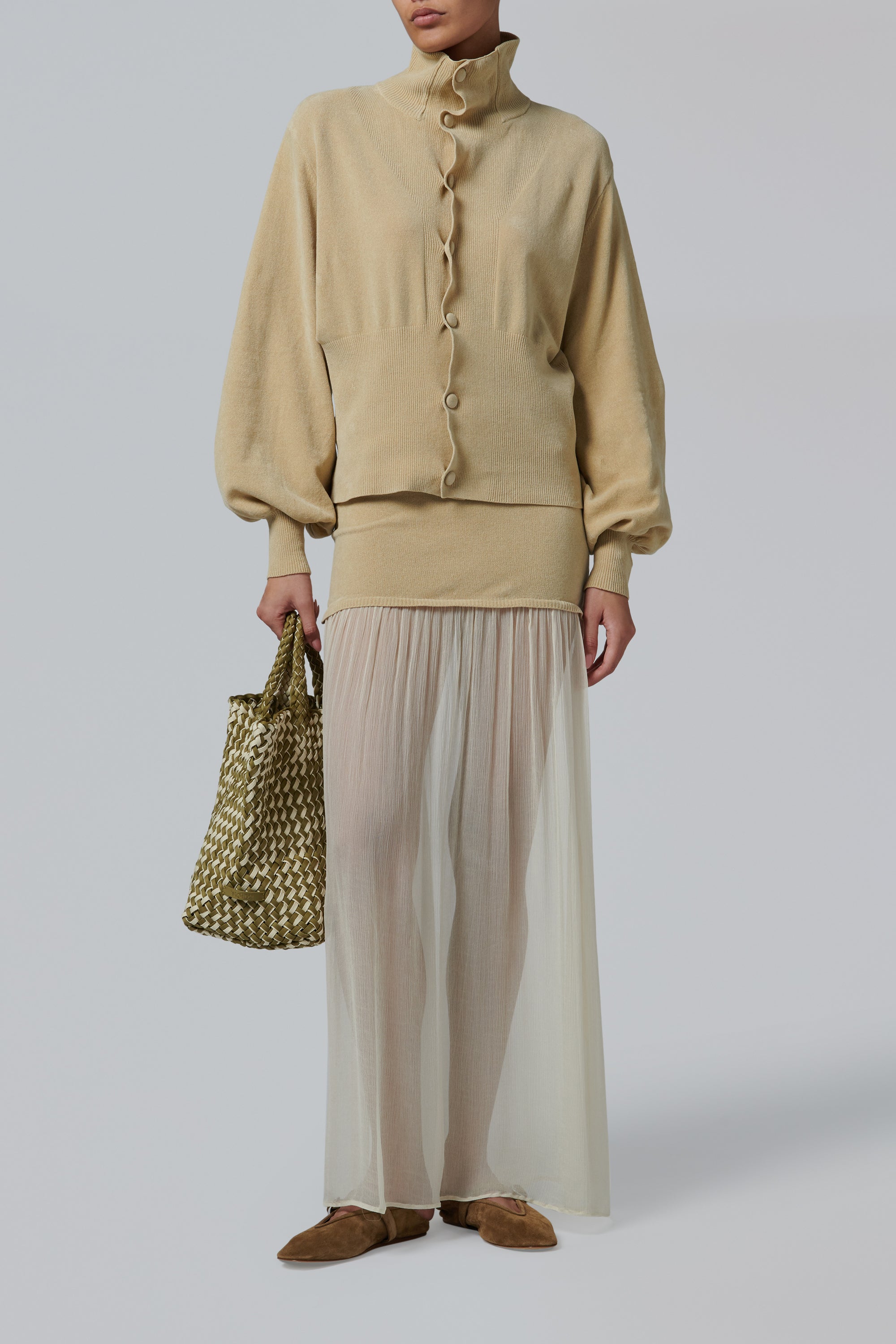 Aya Muse Beige Asha Knit Top