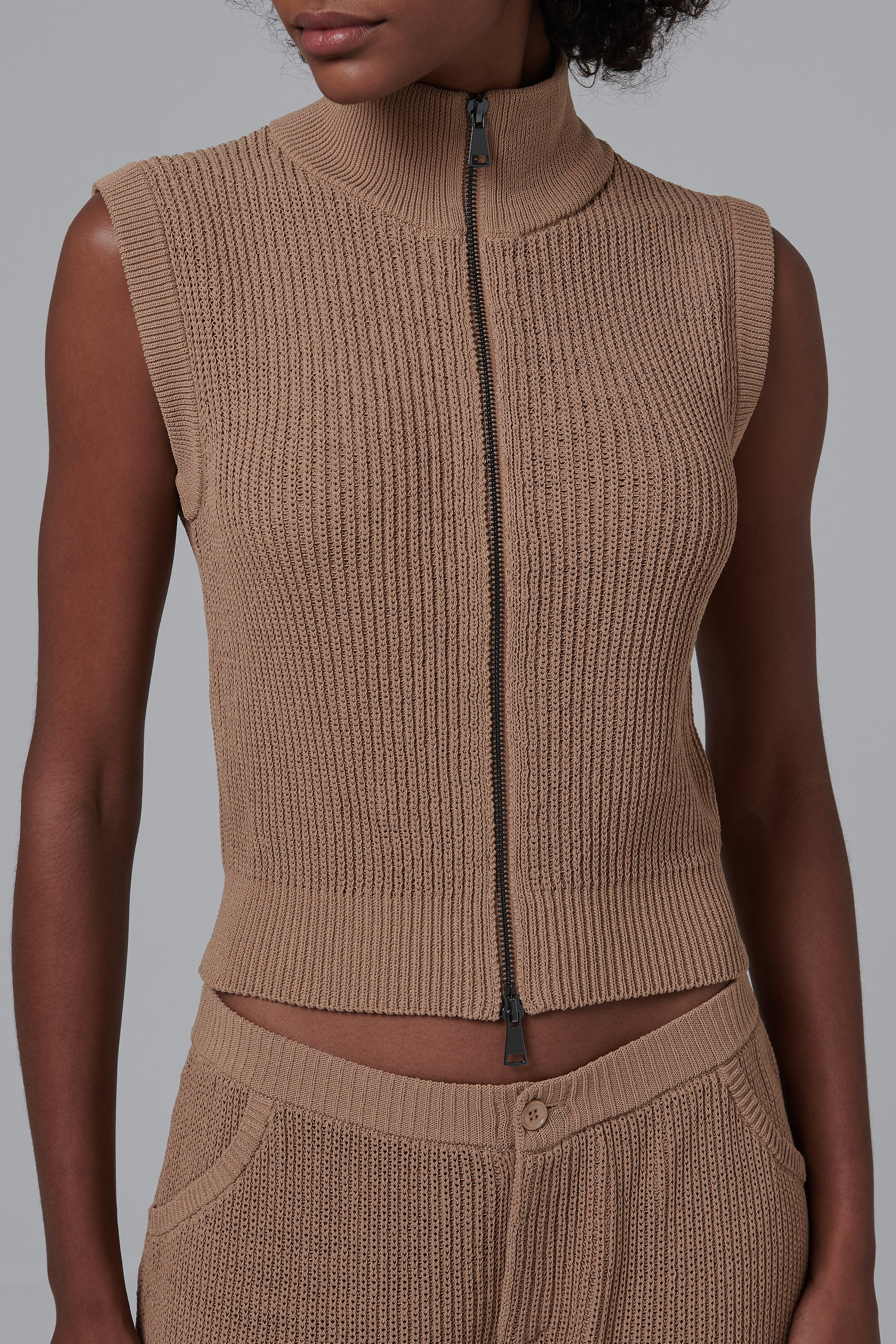 Aya Muse Brown Aries Knit Vest