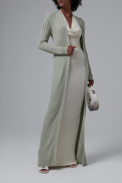 【Aya Muse】 Castuリブニットコットンブレンド maxiスカート Castu ribbed-knit cotton-blend maxi skirt in white - Aya