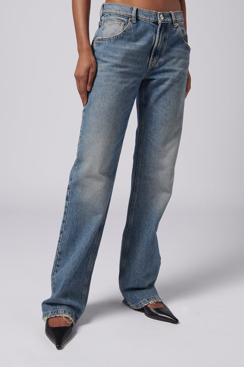 Blue Logo Regular Fit Jeans