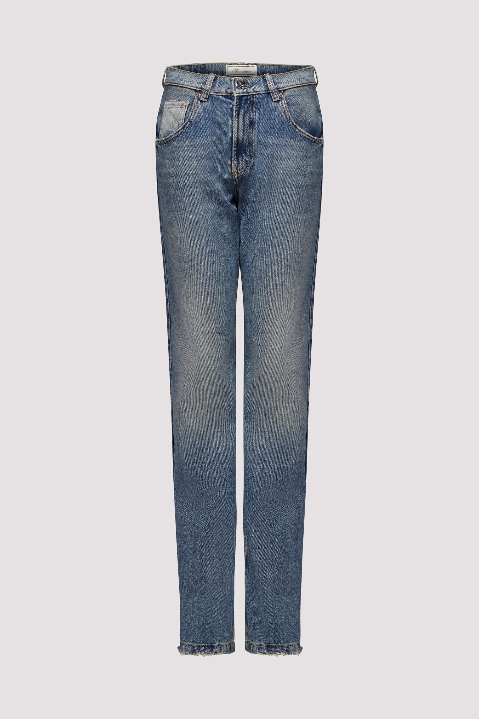 Blumarine Blue Logo Regular Fit Jeans