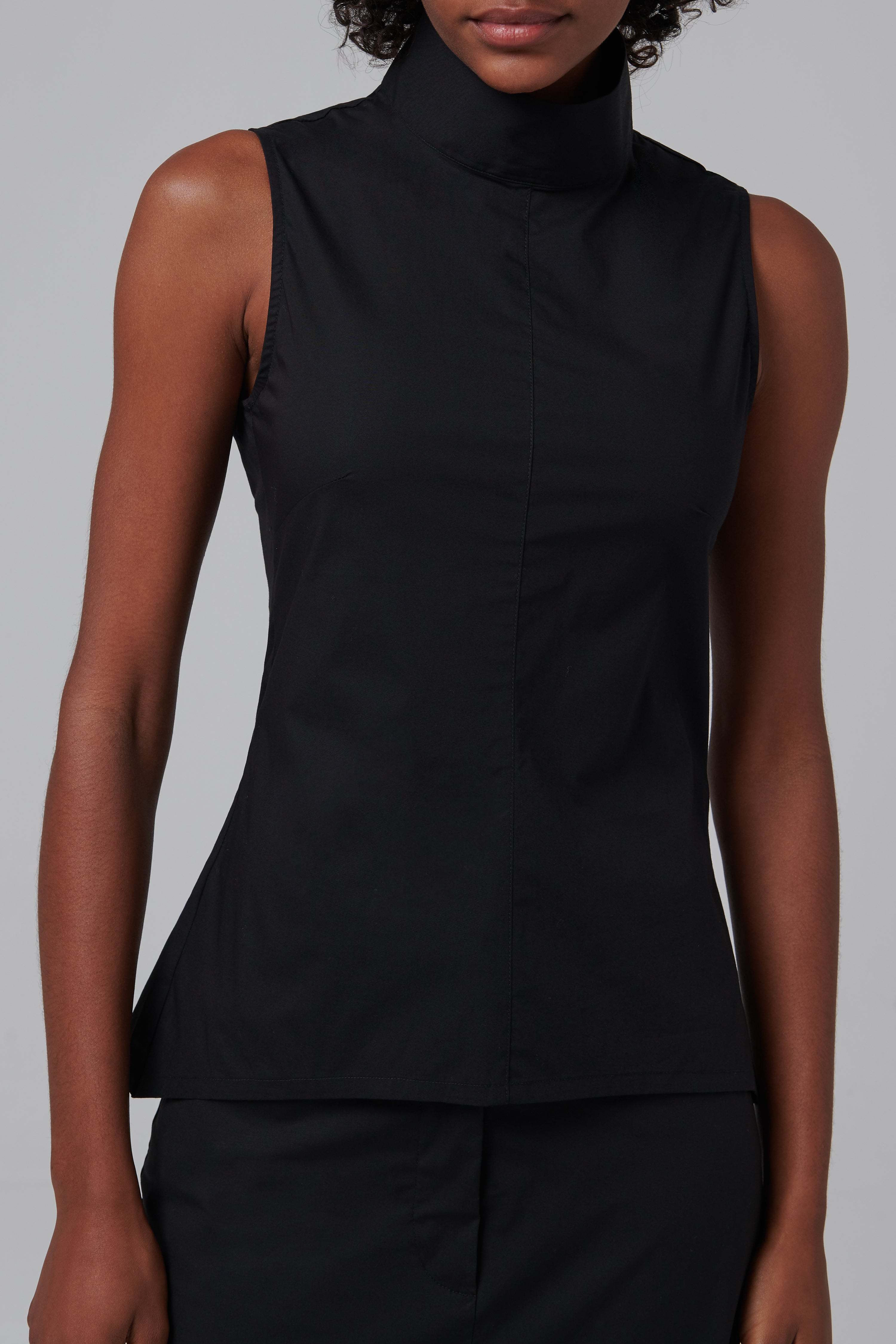 Remain Black High Neck Sleeveless Top