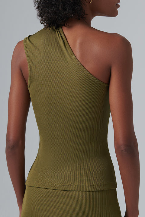 Green Crystal Stone Tank Top