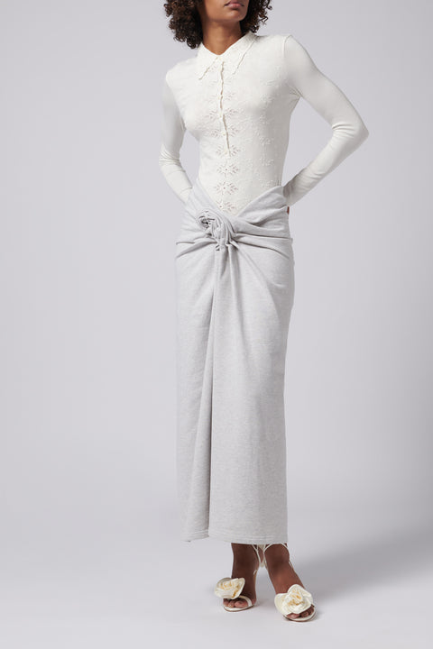 White Lace Collar Bodysuit