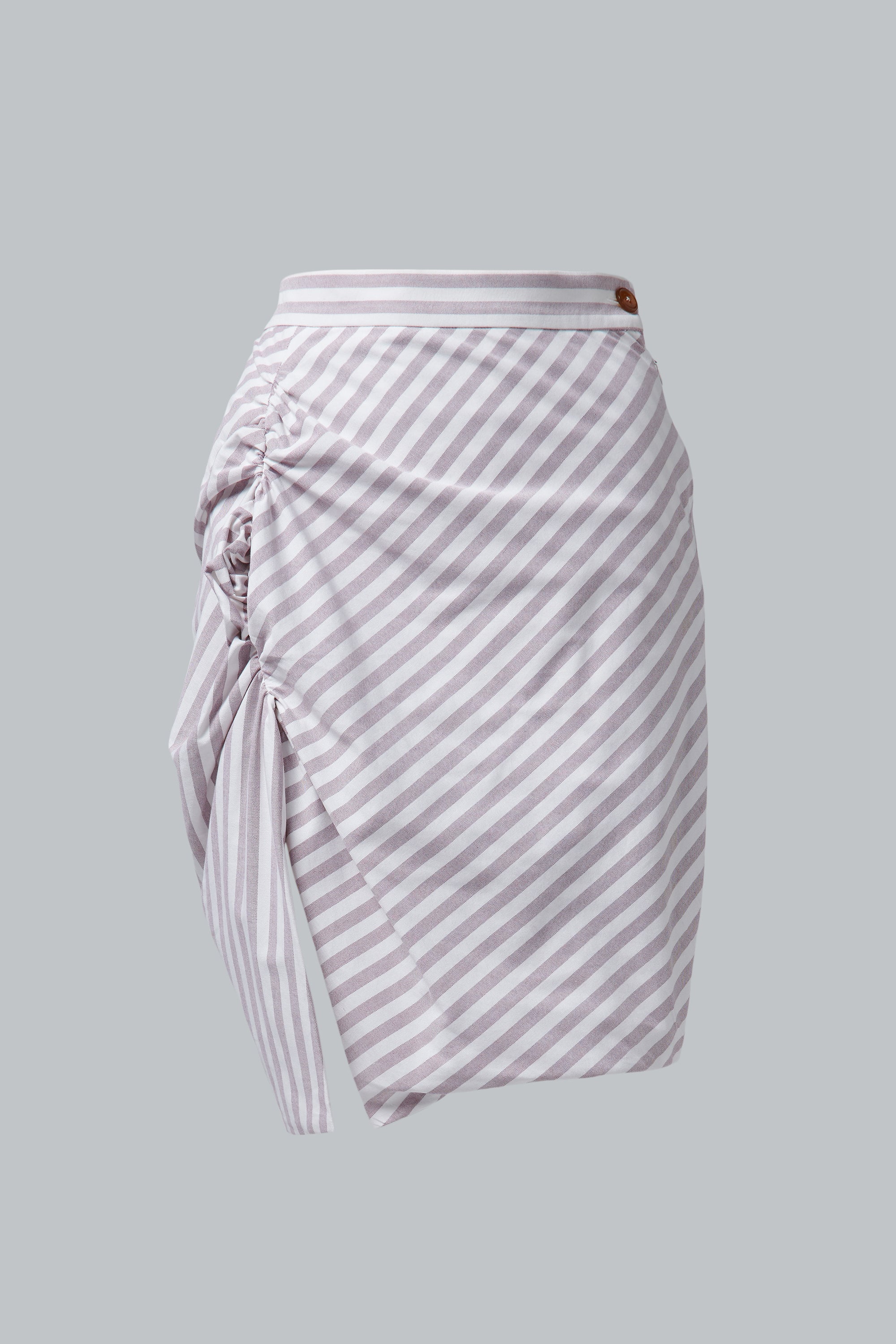 Vivienne Westwood Burgundy Stripe Side Panther Mini Skirt