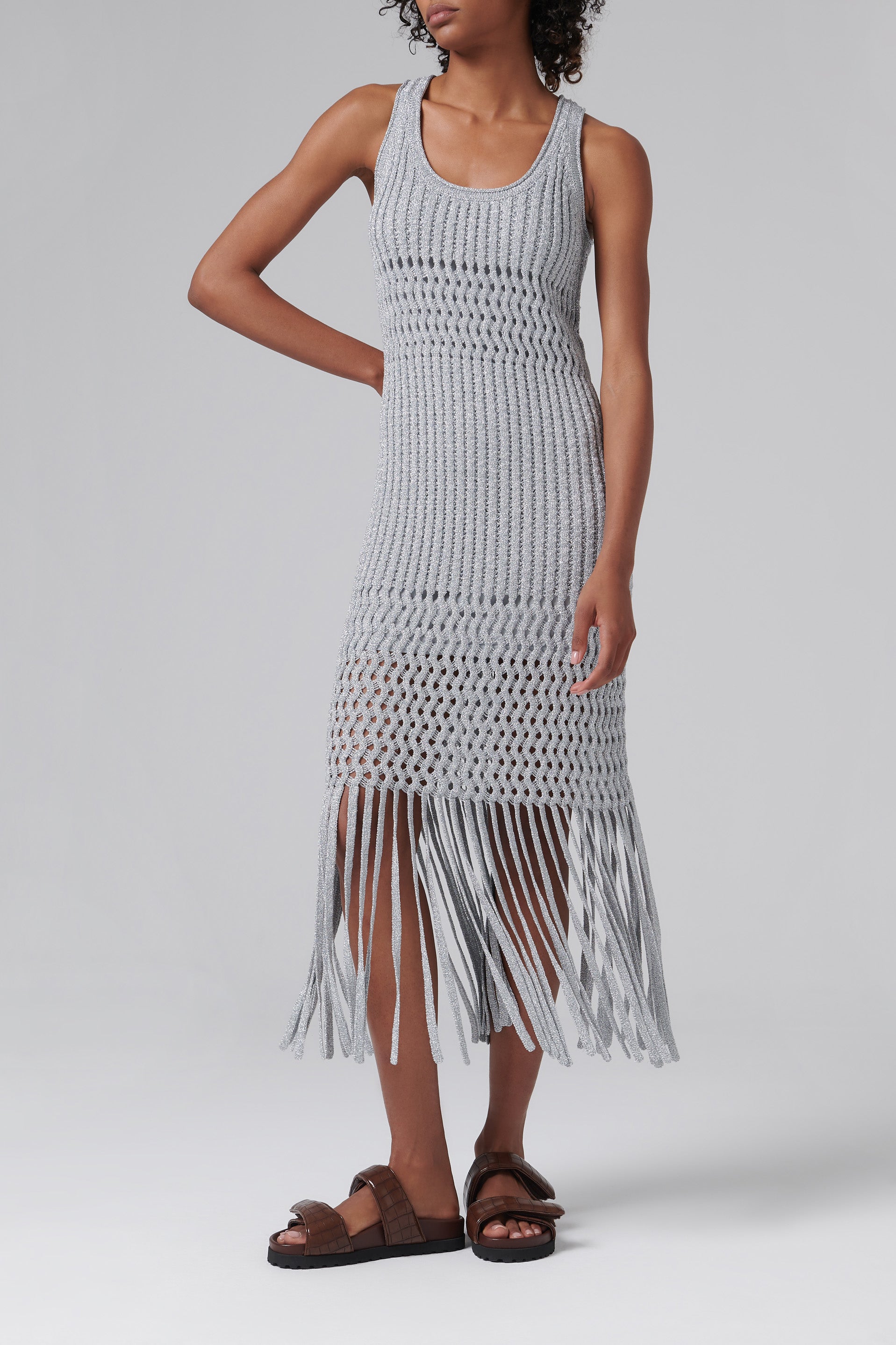 Simkhai Metallic Jocelyn Midi Dress Simkhai Metallic Jocelyn Midi Dress