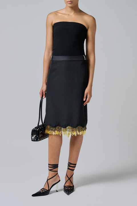 Black Vea Midi Skirt