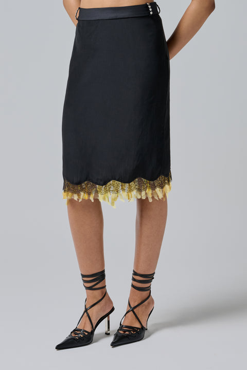 Black Vea Midi Skirt