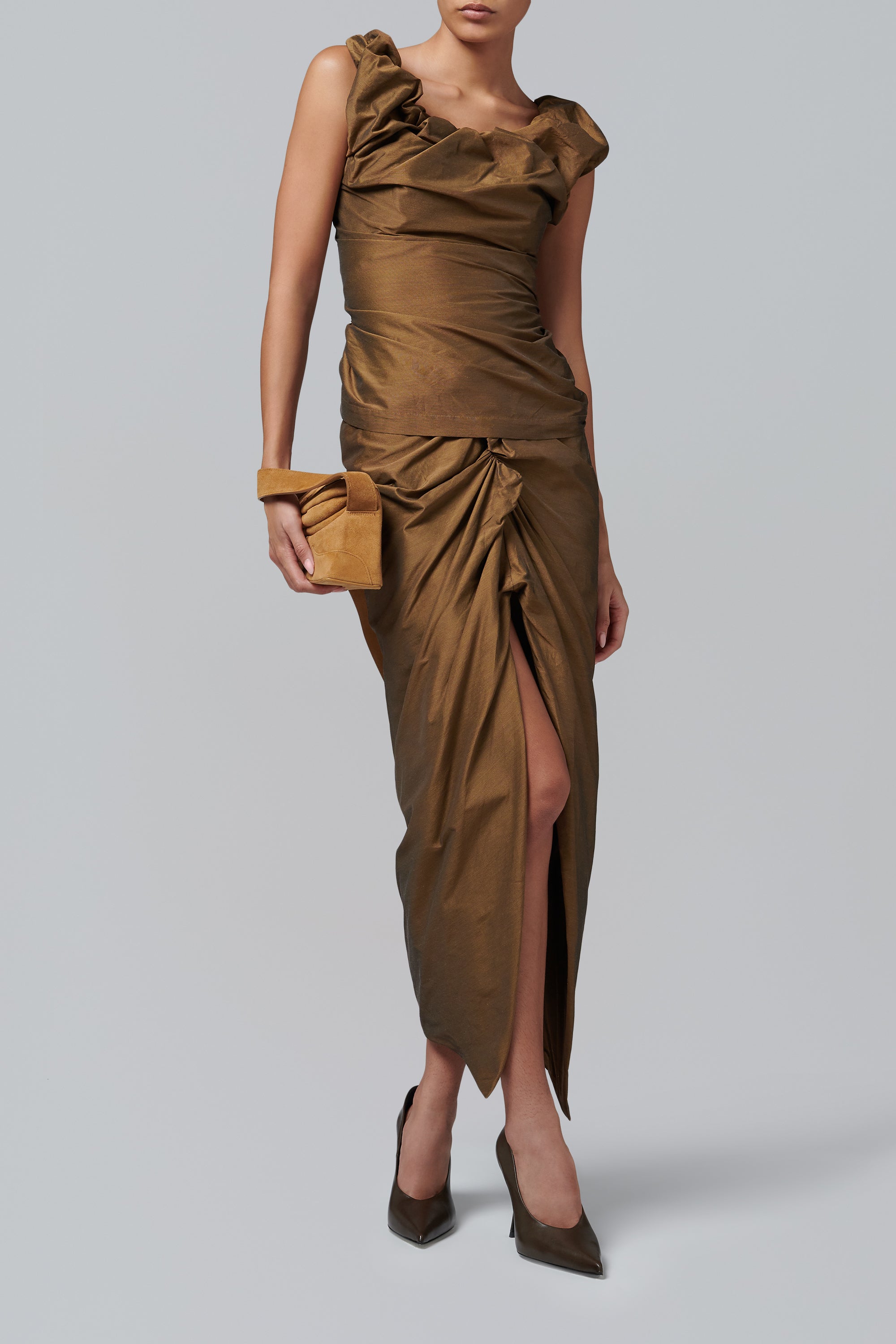 Vivienne Westwood Brown Long Panther Skirt