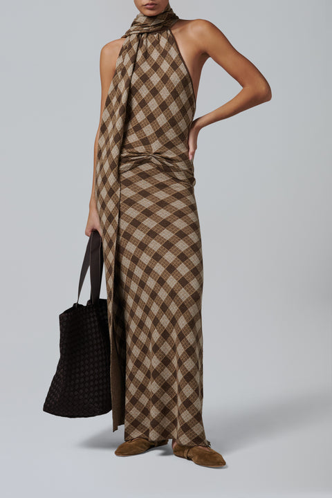 Brown Kae Knit Skirt