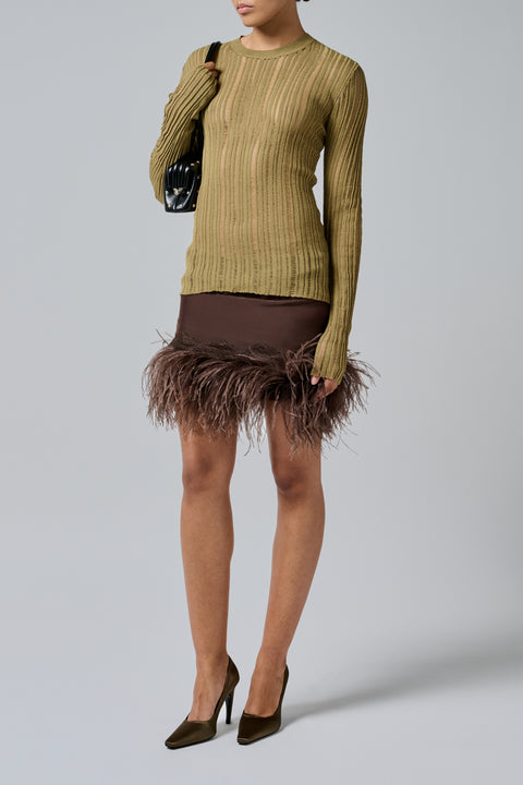 Brown Zelmi Mini Skirt