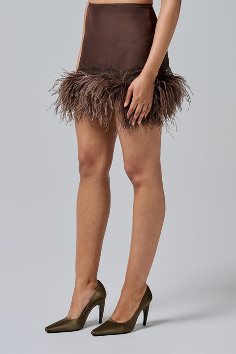 Brown Zelmi Mini Skirt