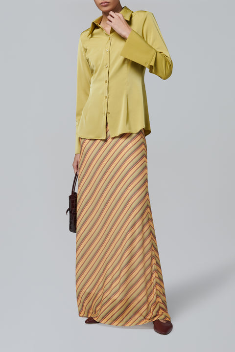 Multicoloured Mesh Maxi Skirt