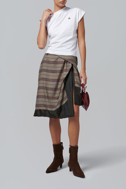 Brown Zoey Midi Skirt