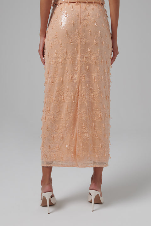 Orange Finnegan Midi Skirt