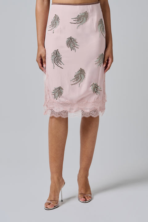Pink Liri Midi Skirt
