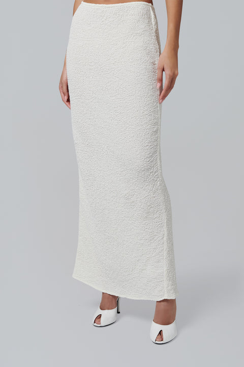 White Elemental Popcorn Skirt