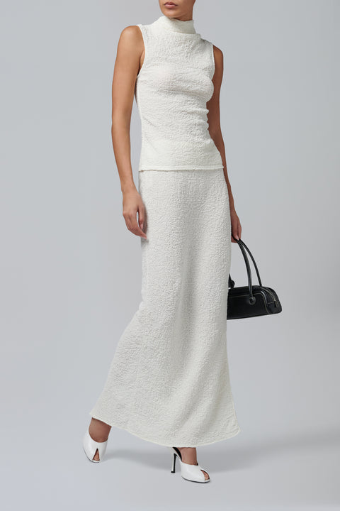 White Elemental Popcorn Skirt
