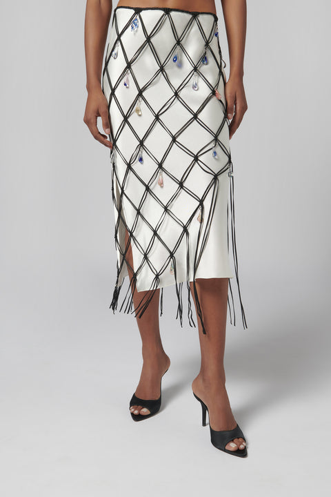 White Savanna Midi Skirt
